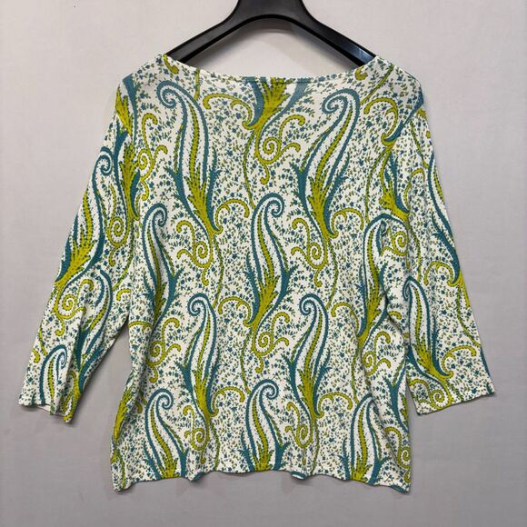 NWT Oscar de la Renta Women 3/4 Sleeve Knit Top Blouse Shirt 2X Floral D045 -6 - Picture 15 of 16